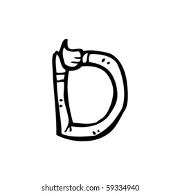 pencil shaped letter D