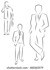 pencil shapes man in jacket