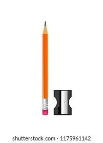 Pencil and sharpener