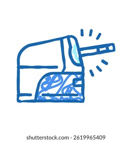 pencil sharpener automatically doodle icon sketch vector. pencil sharpener automatically sign. isolated symbol illustration