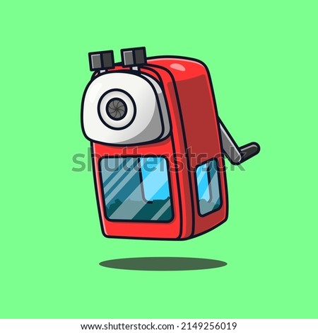 Pencil sharpener cartoon icon illustration