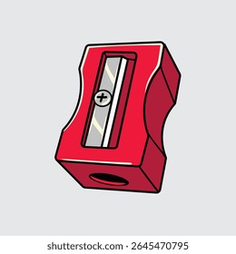 A Pencil Sharpener cartoon illustration isolated on a light background
