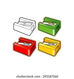 pencil sharpener drawing in vector graphic