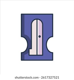 Pencil Sharpener Editable Vector Illustration for Stationery and Education Design Themes.