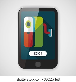Pencil sharpener flat icon with long shadow,eps10