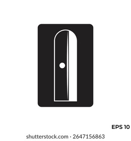 pencil sharpener flat icon vector