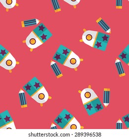Pencil sharpener flat icon,eps10 seamless pattern background