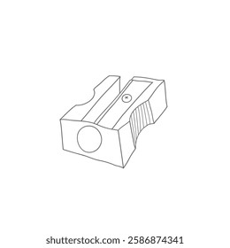 Pencil Sharpener hand drawn outline vector illustration