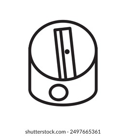 Pencil sharpener icon Black line art vector