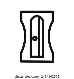 Pencil sharpener icon black and white vector sign