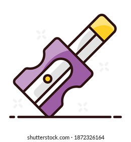 Pencil sharpener icon design, vector design of pencil grinder