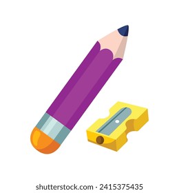 Pencil and sharpener icon design. Vector design