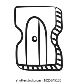 Icono de agudo de lápiz, vector de doodle 
