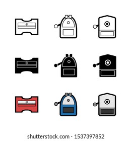 Pencil Sharpener Icon : Education Theme, Infographics and Other Graphic Related Assets.