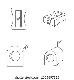 pencil sharpener icon illustration design