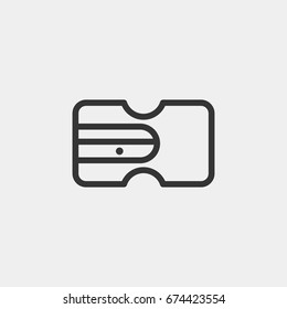 Pencil sharpener icon illustration isolated vector sign symbol