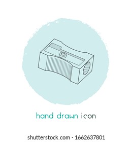 Pencil sharpener icon line element. Vector illustration of pencil sharpener icon line isolated on clean background for your web mobile app logo design.