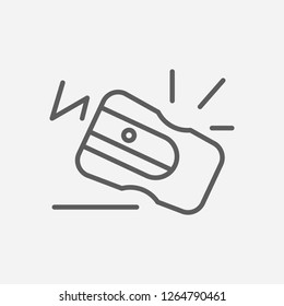 Pencil sharpener icon line symbol. Isolated vector illustration of  icon sign concept for your web site mobile app logo UI design.