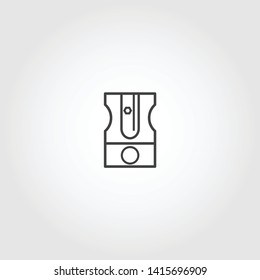 Pencil sharpener icon line symbol. Premium quality isolated sharpen element in trendy style.