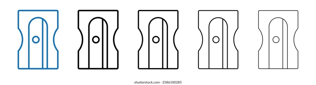 Pencil sharpener icon Outline vector logo for web ui