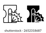 Pencil sharpener icon set. Vector illustration.
