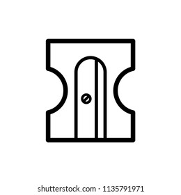 Pencil sharpener icon symbol. Premium quality isolated sharpen element in trendy style.