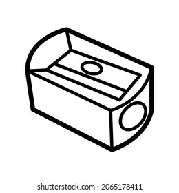 Pencil sharpener icon in trendy vector design illustration