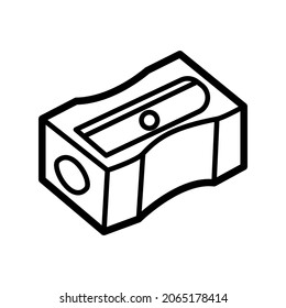 Pencil sharpener icon in trendy vector design illustration