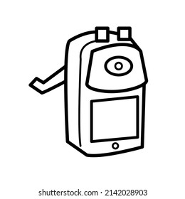 Pencil sharpener icon in trendy vector design illustration