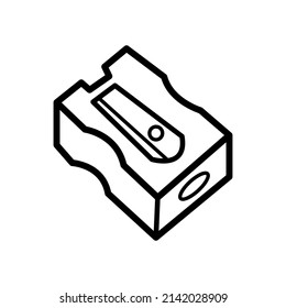 Pencil sharpener icon in trendy vector design illustration