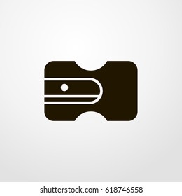 pencil sharpener icon. vector sign symbol on white background