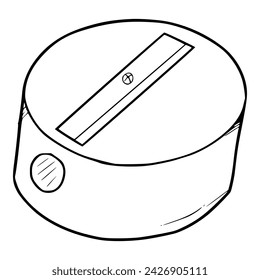 pencil sharpener illustration hand drawn outline sketch vector	