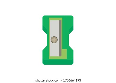 Pencil Sharpener Isolated on White Background.Pencil sharpener icon. Vector illustration in flat design.

