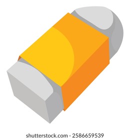 Pencil sharpener isometric 3d icon on a white background