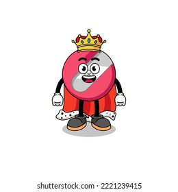  pencil sharpener king Mascot Illustration