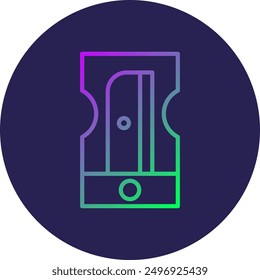 Pencil Sharpener Line Gradient Icon Design