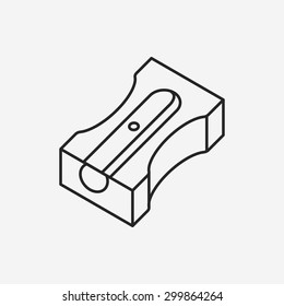 Pencil sharpener line icon