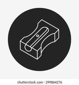 Pencil sharpener line icon