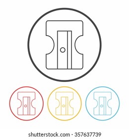 Pencil sharpener line icon