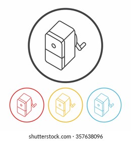 Pencil sharpener line icon