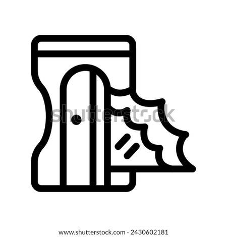 pencil sharpener line icon illustration vector graphic. Simple element illustration vector graphic, suitable for app, websites, and presentations isolated on white background
