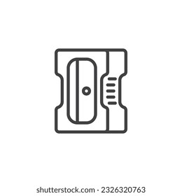 Pencil sharpener line icon. linear style sign for mobile concept and web design. Pencil sharpener outline vector icon. Symbol, logo illustration. Vector graphics