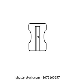 Icono de línea del agudizador de lápiz. Dibujo vector de esquema
