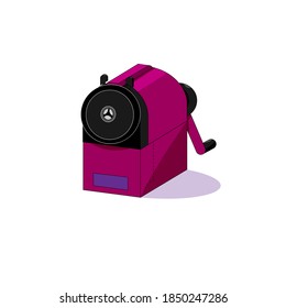 Pencil sharpener on white background. Vector illustration