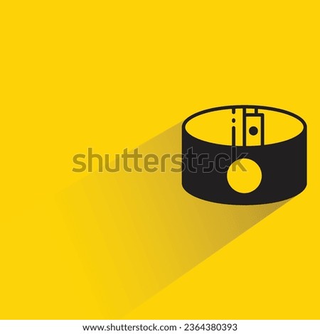 pencil sharpener with shadow on yellow background