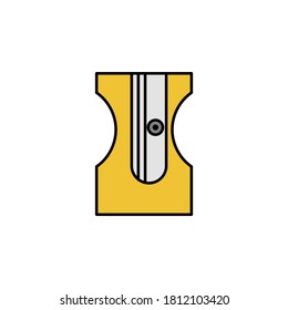 pencil sharpener, sharpening tool icon. Element of education illustration. Signs and symbols can be used for web, logo, mobile app, UI, UX on white background