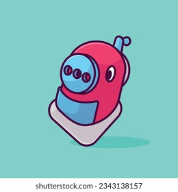 Pencil sharpener simple cartoon vector illustration object education concept icon isolated