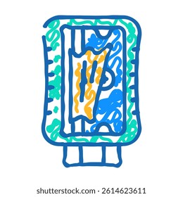 pencil sharpener stationery doodle icon sketch vector. pencil sharpener stationery sign. isolated symbol illustration