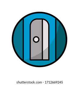 pencil sharpener - stationery icon vector design template