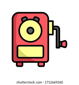 pencil sharpener - stationery icon vector design template